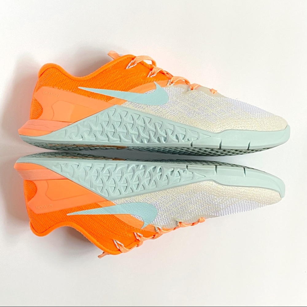 Nike Metcon 3 orange white blue material lace up trainers sneakers - Picture 6 of 8